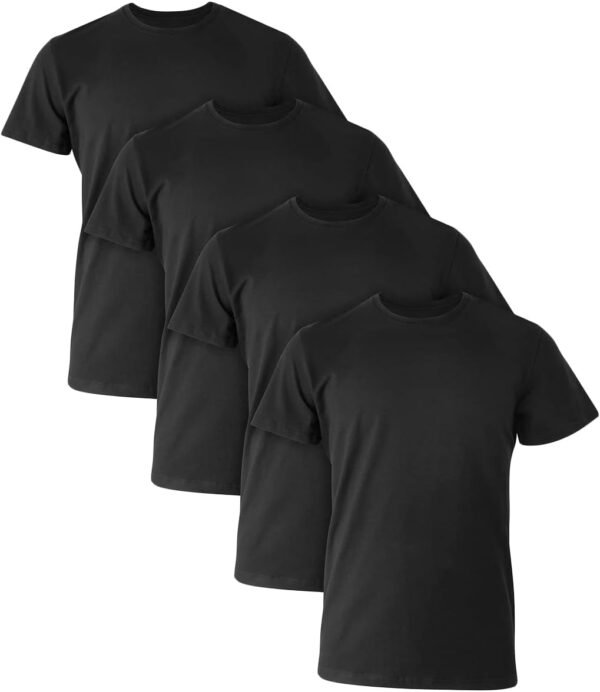Hanes Men's Ultimate Comfort Fit Undershirt,Crewneck Stretch-cotton T-Shirt, 4-pack
