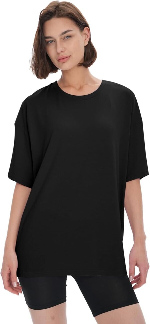 BAMBOO COOL Womens Oversized T Shirts Short Sleeve Tees Loose Fit Tops for Ladies Trendy Clothes - Image 4