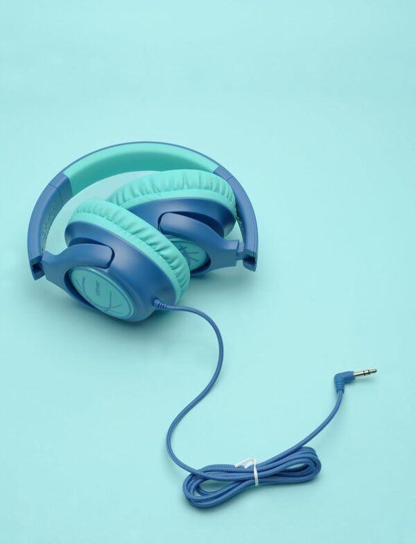 iClever Kids Headphones with Cord, 85dBA Safe Volume Wired Headphones for Kids, Stereo Sound Foldable Adjustable, 3.5mm Jack, Over Ear Kid Headphone for School/Boys/Girls/iPad/Tablet/Travel, Blue - Image 9