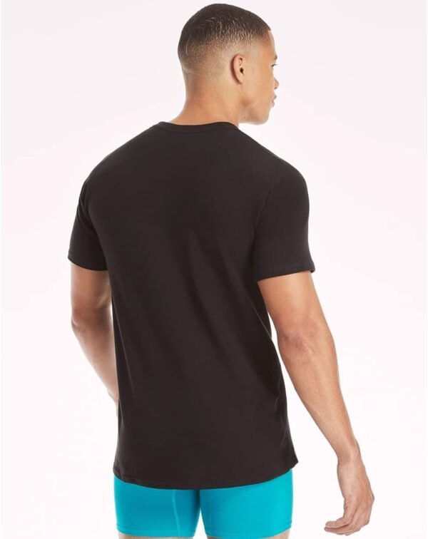 Hanes Men's Ultimate Comfort Fit Undershirt,Crewneck Stretch-cotton T-Shirt, 4-pack - Image 4