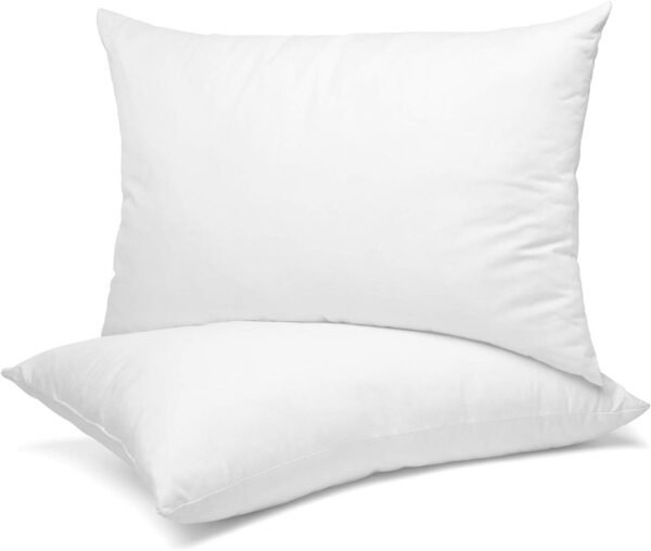 Nestl Kids Pillow - Pack of 2 Child Pillows - Cotton Pillow - Soft Travel Pillow - Perfect Bed Pillow - 13 x 18 Inches,White