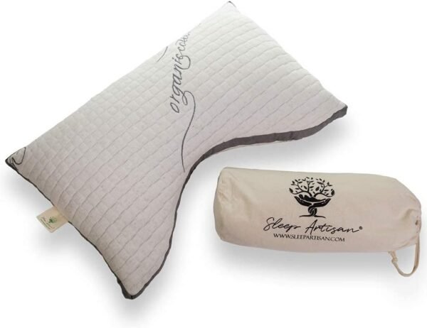 Side Sleeping Pillow, Contour Side Sleeper Pillow for Neck Pain Relief, Ergonomic Pillows for Sleeping Support Neck Pain Relief, Back Pain Relief, Cervical Pain Relief, Queen Bed Pillow