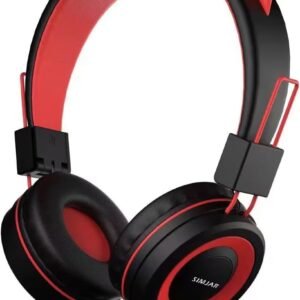 SIMJAR Cat Ear Kids Headphones for Halloween/Daily Use/School, Wired Boys/Girls Foldable Headphones with Adjustable Headband, 3.5 MM Jack for Online Learning/Travel/Tablet/iPad/Computer