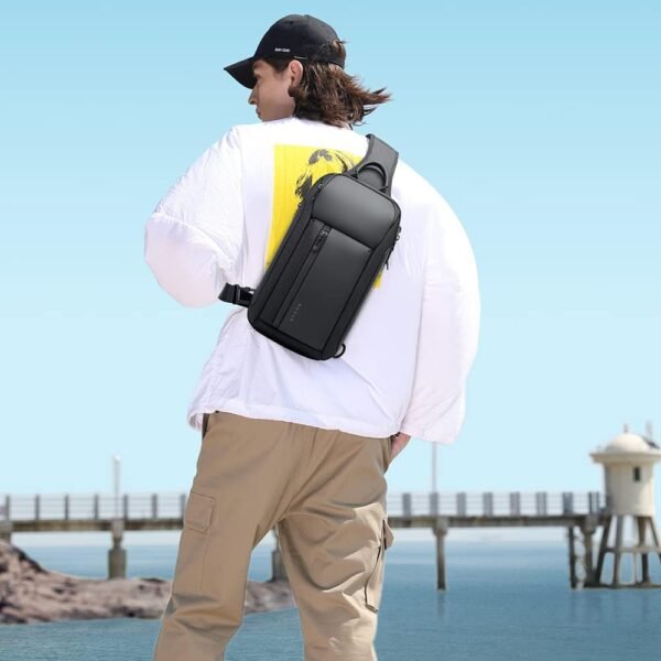 BANGE Sling Bag, Waterproof Men's Chest Bag Shoulder bags Crossbody Sling Backpack for Men…… - Image 6