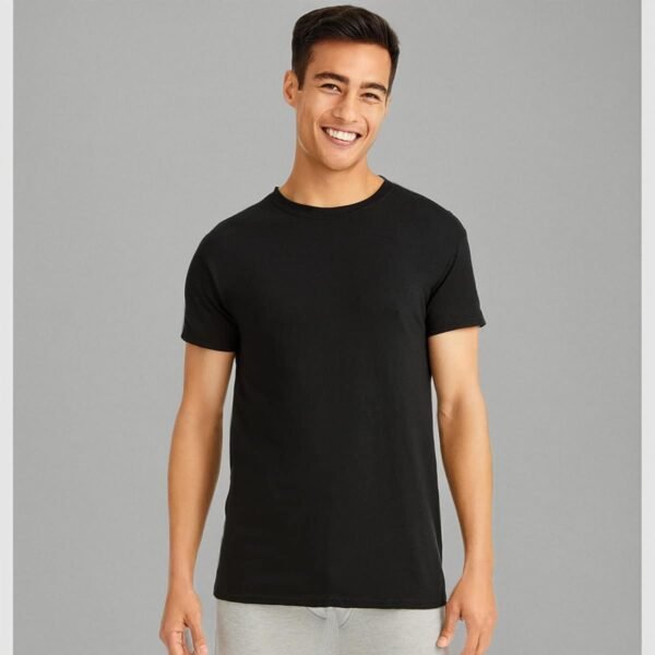 Hanes Men's Ultimate Comfort Fit Undershirt,Crewneck Stretch-cotton T-Shirt, 4-pack - Image 5
