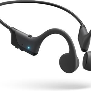 Bone Conduction Headphones, 2024 Upgrade Open-Ear Wireless Bluetooth Workout Headphones with Microphones, 8Hr Playtime, Waterproof Earphones for Sports, Running, Gym, Hiking, Cycling