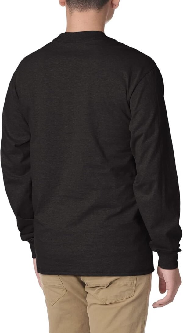 Hanes T Beefyt Henley, Men's Cotton Long Sleeve Shirts - Image 3