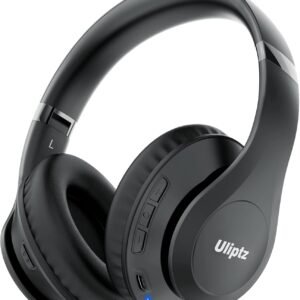 Uliptz Wireless Bluetooth Headphones, 65H Playtime, 6 EQ Sound Modes, HiFi Stereo Over Ear Headphones with Microphone, Foldable Lightweight Bluetooth 5.3 Headphones for Travel/Office/Cellphone/PC