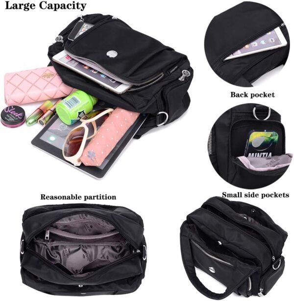MINTEGRA Crossbody Bag for Women Waterproof Handbag Multi-Pocket Nylon Travel Shoulder Purse - Image 6