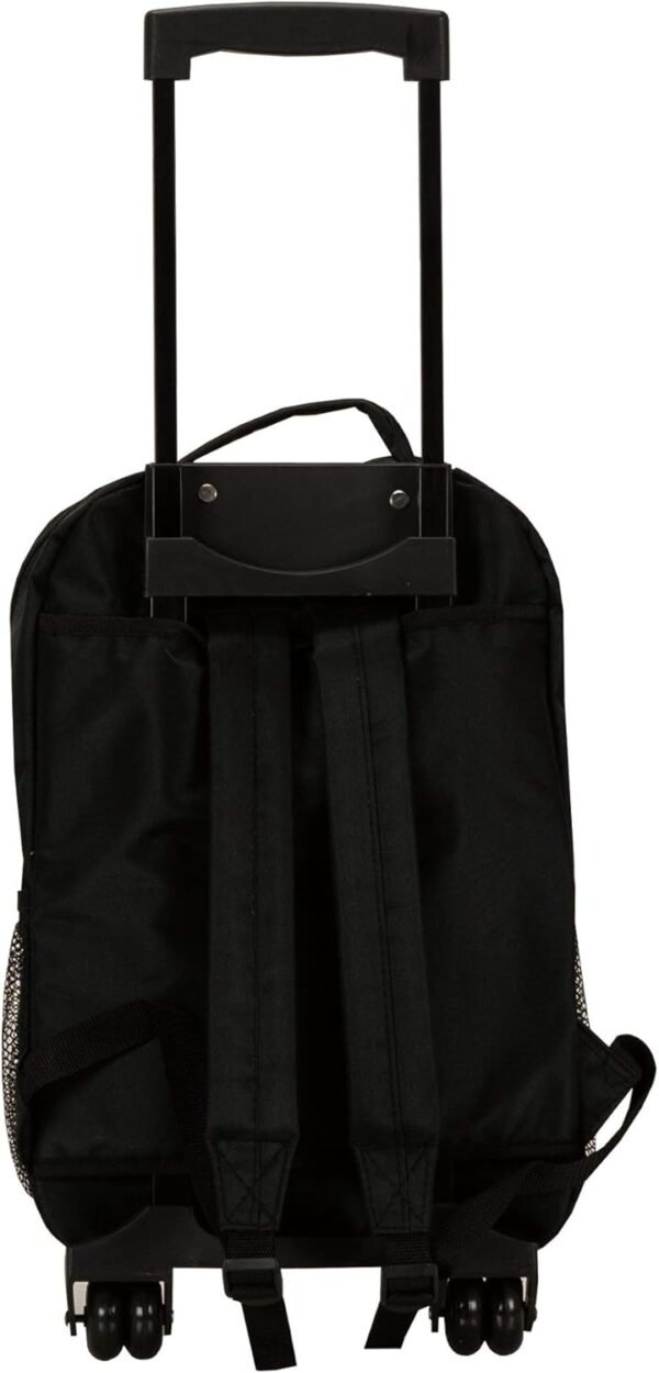 Rockland Double Handle Rolling Backpack, Black, 17-Inch - Image 4