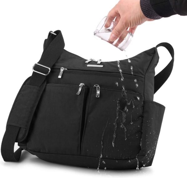 MHCNLL Anti Theft Crossbody Purse RFID Women Nylon Waterproof Lightweight Shoulder Bag - Image 3
