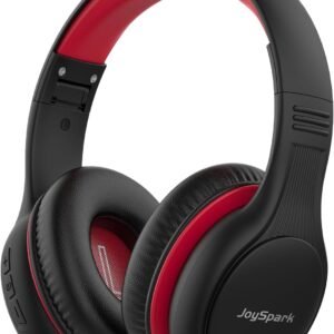Kids Bluetooth Headphones, 60 Hours Playtime, Bluetooth 5.4 Kids Headphones Wireless, Type-C Fast Charging, 85/94dB Volume Limited, Foldable Toddler Wireless Headsets with Mic-Black Red