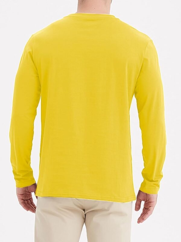 NEYOUQE Mens Long Sleeve Tee Shirts Casual Cotton T-Shirts Fall Winter Tops Plain Tshirts for Men Trendy Work Shirt Top - Image 4