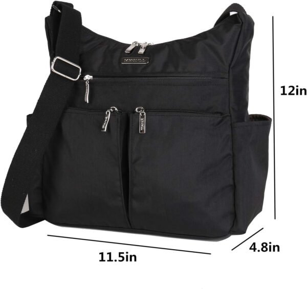 MHCNLL Anti Theft Crossbody Purse RFID Women Nylon Waterproof Lightweight Shoulder Bag - Image 2