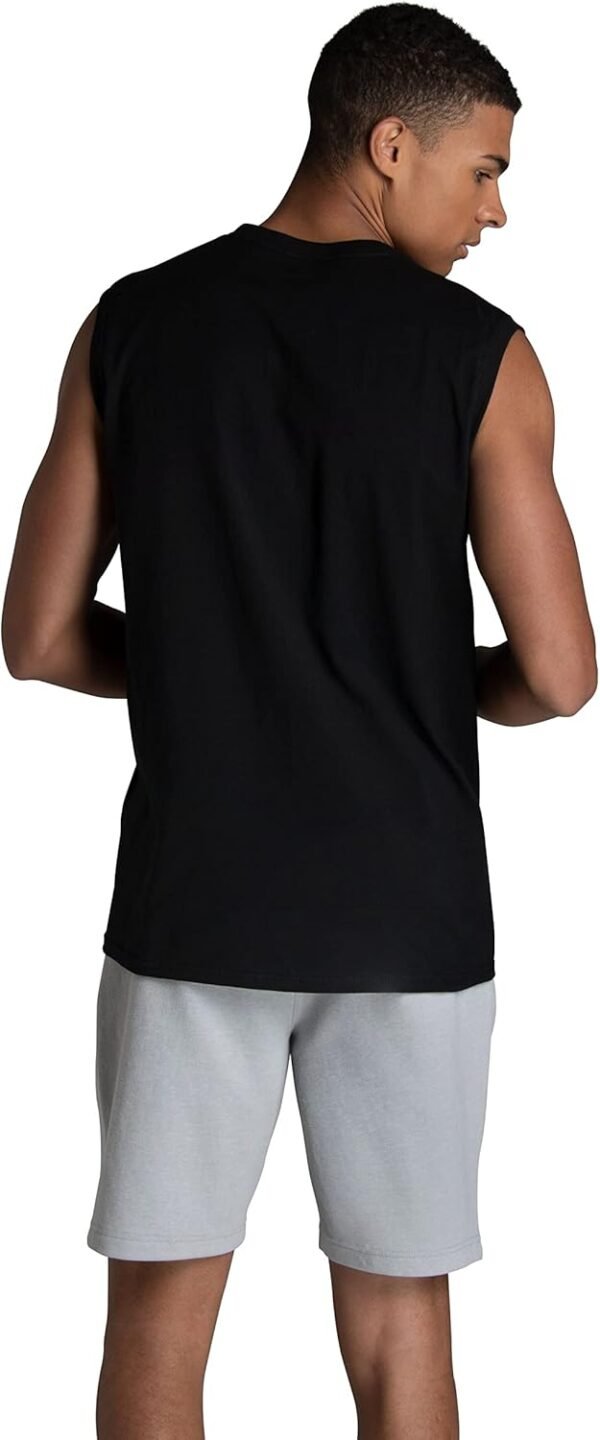 Fruit of the Loom Men's EverSoft Cotton Sleeveless Moisture Wicking T-Shirts with Odor Control - Image 4