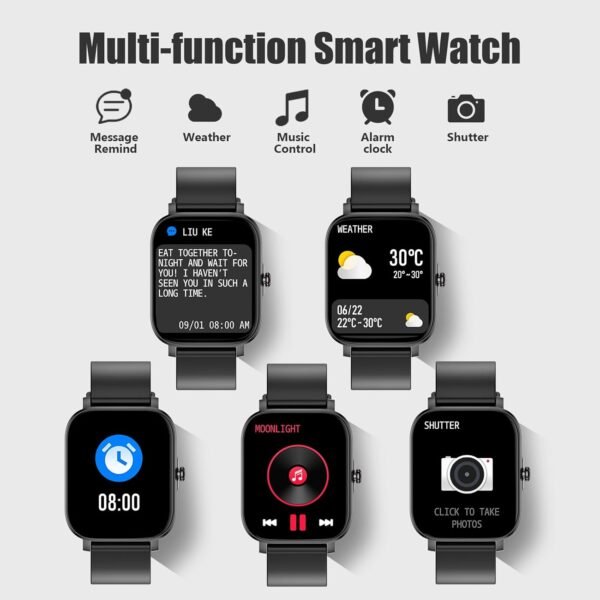 Smart Watch for Men Women SmartWatch 1.83" for iPhone Samsung Android Phone Compatible, Fitness Tracker Watch with Pedometer, Heart Rate/Sleep Monitor, Blood Oxygen, IP68 Waterproof - Image 4