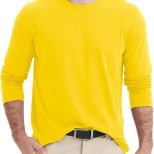 NEYOUQE Mens Long Sleeve Tee Shirts Casual Cotton T-Shirts Fall Winter Tops Plain Tshirts for Men Trendy Work Shirt Top