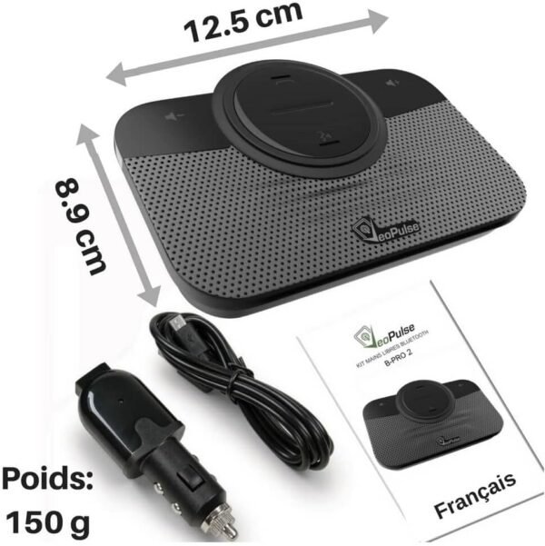 Car Speakerphone B-PRO 2 Hands-Free kit, 6W Hi-Fi Speakers, with Bluetooth Automatic multipoint Cellphone Connection - Image 6