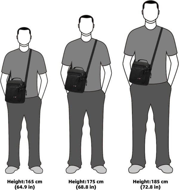 KL928 Men's Messenger Bag - Crossbody Shoulder Bags Travel Bag Man Purse Casual Sling Pack for Work Business - Image 5