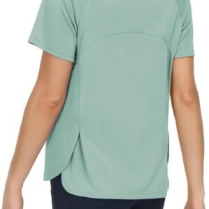 THE GYM PEOPLE Women's Short Sleeve Workout Shirts Breathable Yoga T-Shirts with Side Slits Athletic Tee Tops