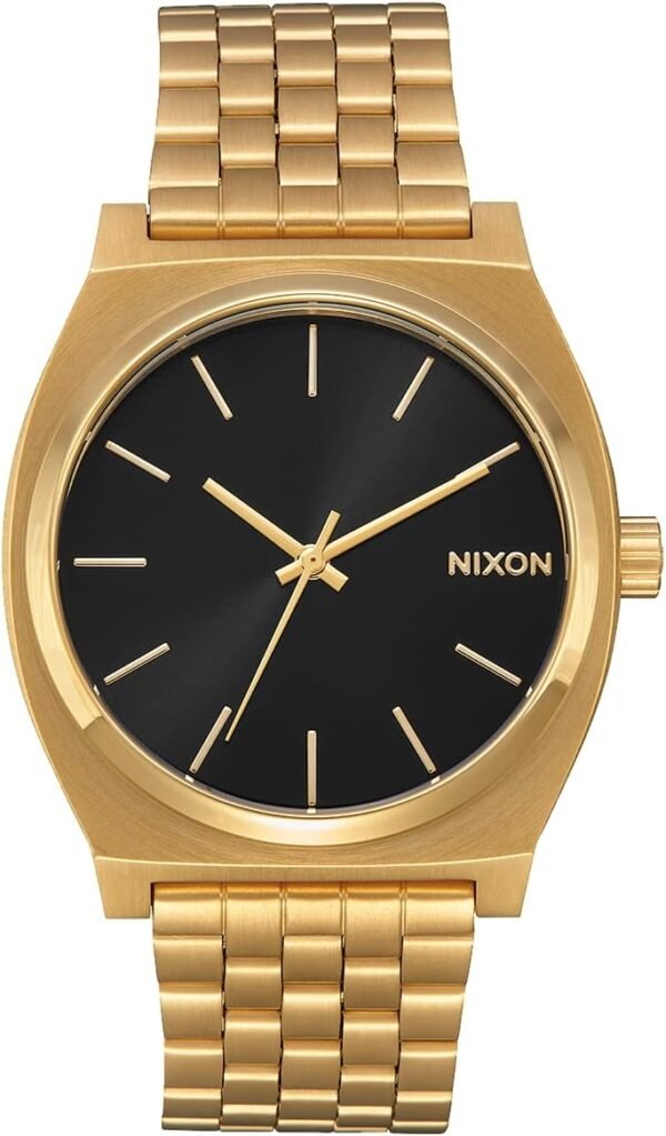 NIXON Time Teller A045 - 100m Water Resistant Men's Analog Fashion Watch (37mm Watch Face, 19.5mm-18mm Stainless Steel Band)
