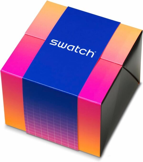 Swatch Unisex Casual Watch Blue Bio-sourced Quartz NEON Party to The MAX - Image 4