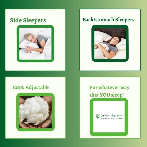 Side Sleeping Pillow, Contour Side Sleeper Pillow for Neck Pain Relief, Ergonomic Pillows for Sleeping Support Neck Pain Relief, Back Pain Relief, Cervical Pain Relief, Queen Bed Pillow - Image 6