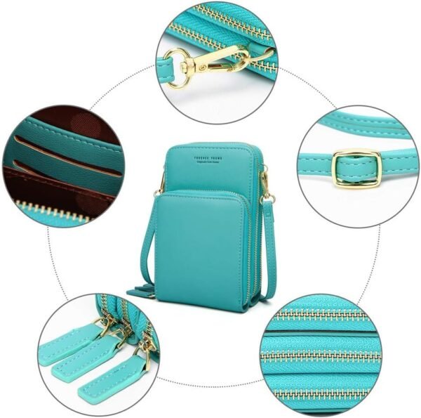 myfriday Small Crossbody Cell Phone Bag for Women, Mini Over Shoulder Handbag Purse with Credit Card Slots - Image 5