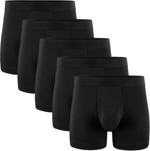 5Mayi Men's Underwear Boxer Briefs Cotton Regular Long Mens Boxer Briefs Underwear Men Pack S M L XL XXL