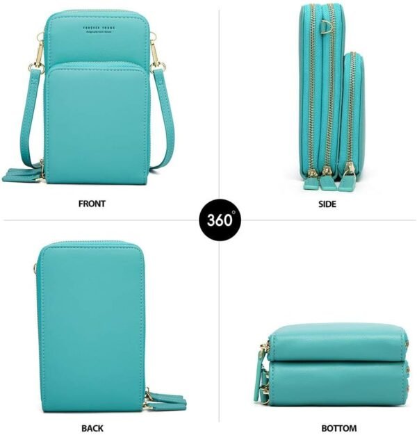 myfriday Small Crossbody Cell Phone Bag for Women, Mini Over Shoulder Handbag Purse with Credit Card Slots - Image 2