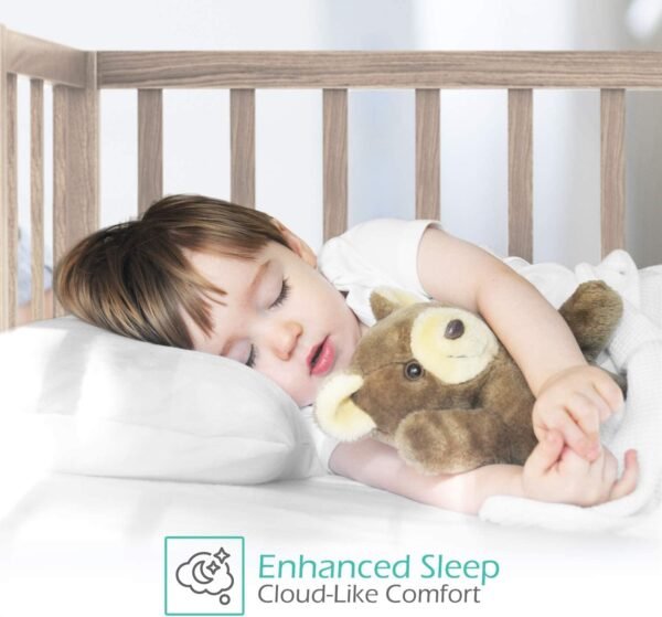 Nestl Kids Pillow - Pack of 2 Child Pillows - Cotton Pillow - Soft Travel Pillow - Perfect Bed Pillow - 13 x 18 Inches,White - Image 5