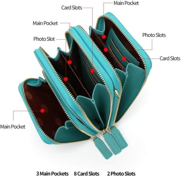 myfriday Small Crossbody Cell Phone Bag for Women, Mini Over Shoulder Handbag Purse with Credit Card Slots - Image 4