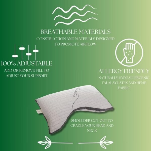 Side Sleeping Pillow, Contour Side Sleeper Pillow for Neck Pain Relief, Ergonomic Pillows for Sleeping Support Neck Pain Relief, Back Pain Relief, Cervical Pain Relief, Queen Bed Pillow - Image 3