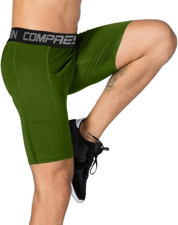 Holure Men's Performance Compression Shorts Athletic Workout Running Underwear (3 or 5 Pack) - Image 4