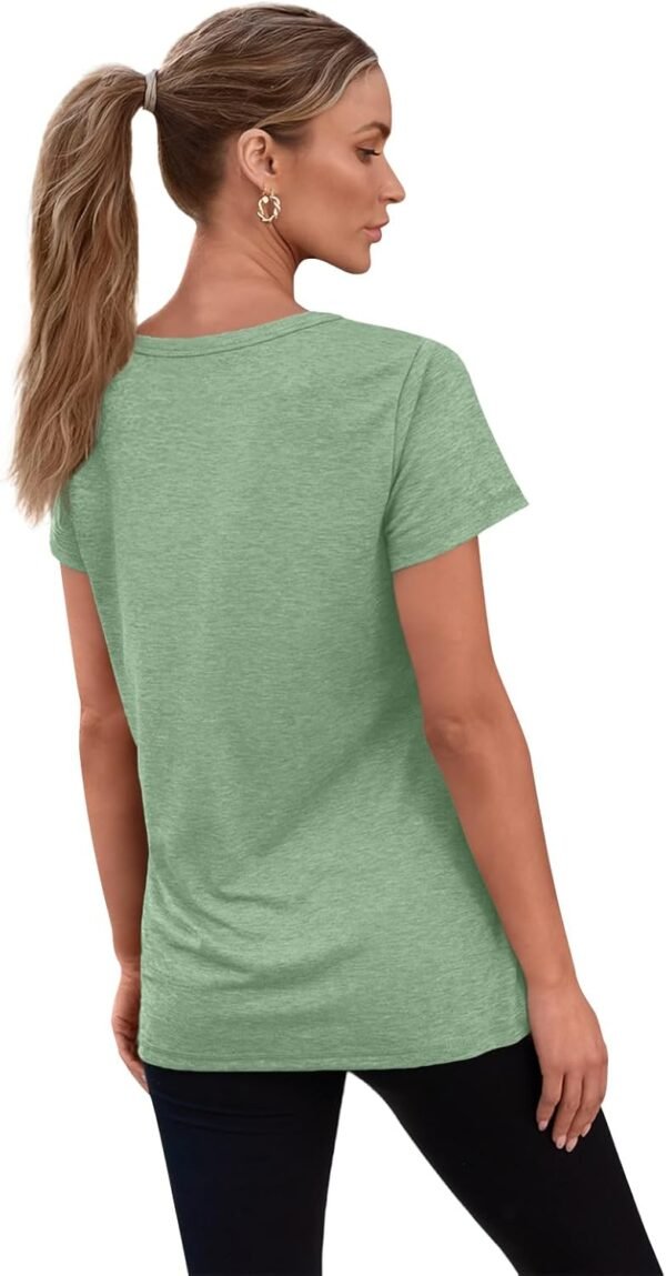 SUNBS 3 Pack Womens V Neck T Shirts Short Sleeve Tees Lightweight Summer Tops with Pocket - Image 6