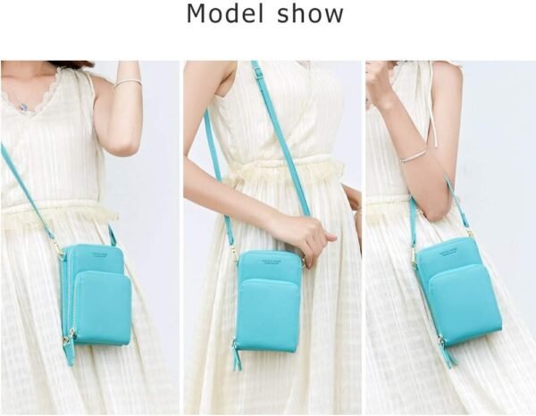 myfriday Small Crossbody Cell Phone Bag for Women, Mini Over Shoulder Handbag Purse with Credit Card Slots - Image 6