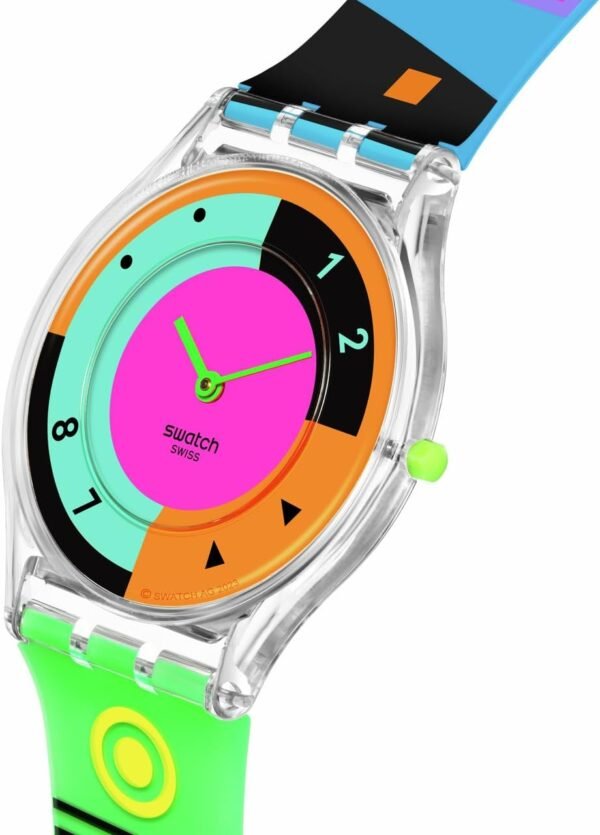 Swatch Casual Watch Multicolor Quartz Bio-sourced NEON HOT Racer - Image 3