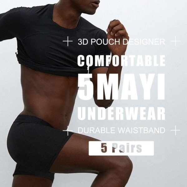 5Mayi Men's Underwear Boxer Briefs Cotton Regular Long Mens Boxer Briefs Underwear Men Pack S M L XL XXL - Image 2