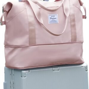 Travel Duffel Bag, Sports Tote Gym Bag, Shoulder Weekender Overnight Bag for Women