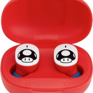 eKids Wireless Earbuds with Microphone, Bluetooth Earbuds with Charging Case Designed for School, Home, or Travel (Mario)