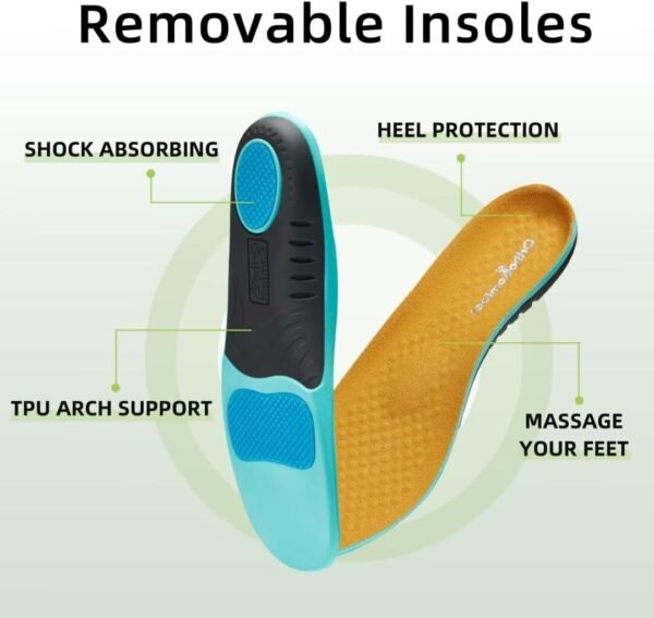 OrthoComfoot Men's Orthopedic Comfortable Slip-On Shoes with Arch Support, Orthotic Loafers for Plantar Fasciitis, Canvas Leisure Vintage Flat Walking Shoes for Foot and Heel Pain Relief - Image 5