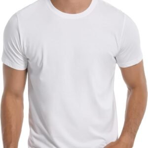 Pioneer Camp Mens Bamboo Viscose T Shirt Ultra Soft Plain Tshirts for Men Cooling Crew Neck Casual Basic Tee Shirt Undershirt