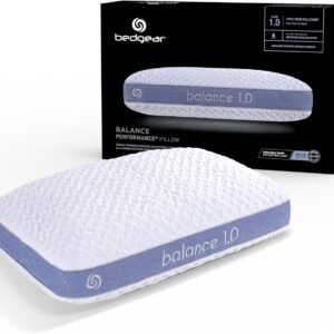 Bedgear Balance Performance Pillow – 1.0 - Moisture Wicking Bed Pillow for All Sleep Positions - Medium Firmness Bed Pillow - Washable Removable Cover – 20" W x 26" L x 5.25" H