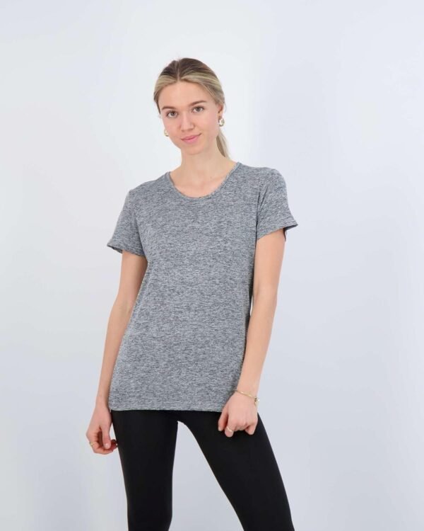 Real Essentials 5 Pack: Women's Dry Fit Tech Stretch Short-Sleeve Crew Neck Athletic T-Shirt (Available in Plus Size) - Image 2
