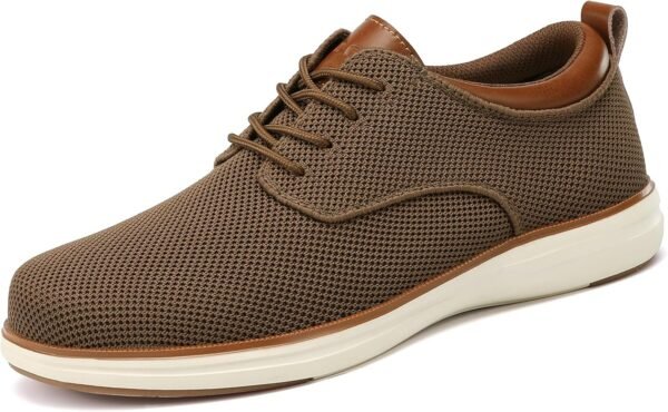 VILOCY Men's Wide Casual Dress Oxfords Business Shoes Fashion Sneakers Mesh Breathable Comfortable Walking Shoes - Image 4