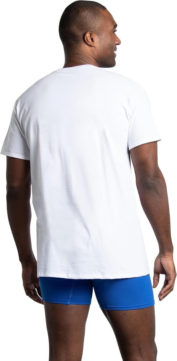 Fruit of the Loom Men's Undershirts, Moisture Wicking & Tag Free, Short Sleeve Crew T-Shirts - Image 4