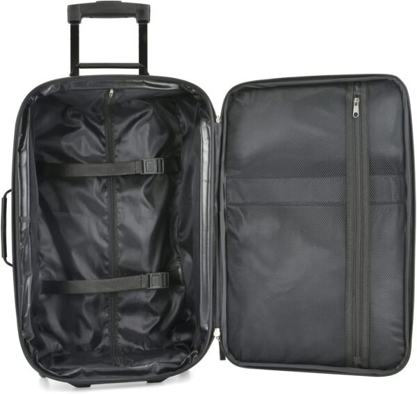 U.S. Traveler Rio Rugged Fabric Expandable Carry-on Luggage, Purple, Set - Image 8
