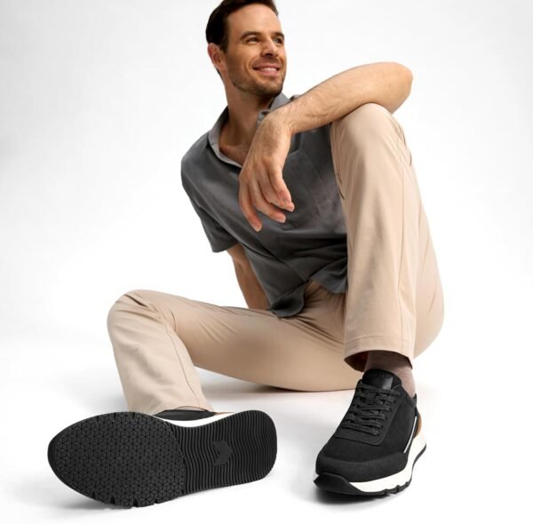 Mens Casual Shoes Comfortable Dress Sneakers Lightweight Lace-up Non Slip Walking Shoes - Image 5