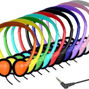 10 Pack Kids Headphones Bulk for School Classroom, Multi Color Wired Headphones for Kids Students Child, 3.5mm Jack (10 Pack)