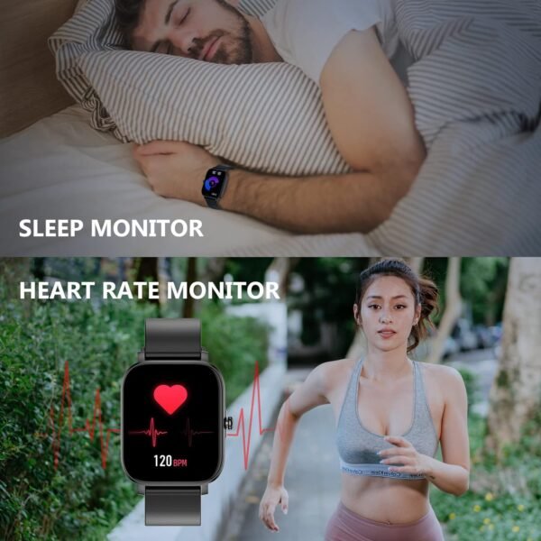 Smart Watch for Men Women SmartWatch 1.83" for iPhone Samsung Android Phone Compatible, Fitness Tracker Watch with Pedometer, Heart Rate/Sleep Monitor, Blood Oxygen, IP68 Waterproof - Image 7
